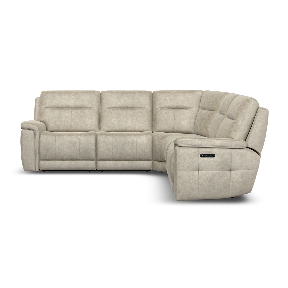 Dalton Large Corner Electric Recliner Sofa with Power Headrests in Marble Cream Fabric 9