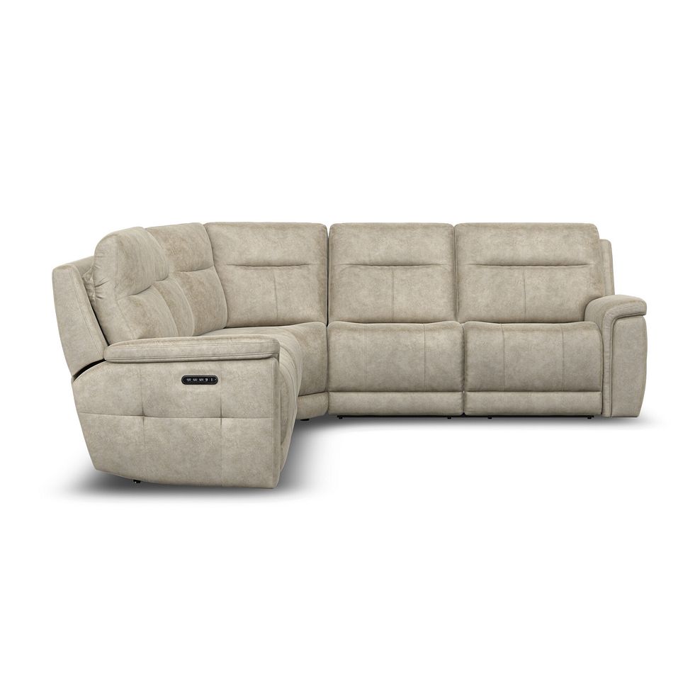 Dalton Large Corner Electric Recliner Sofa with Power Headrests in Marble Cream Fabric 12