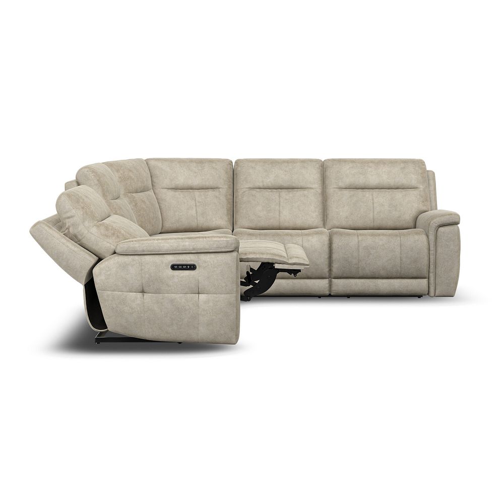 Dalton Large Corner Electric Recliner Sofa with Power Headrests in Marble Cream Fabric 14