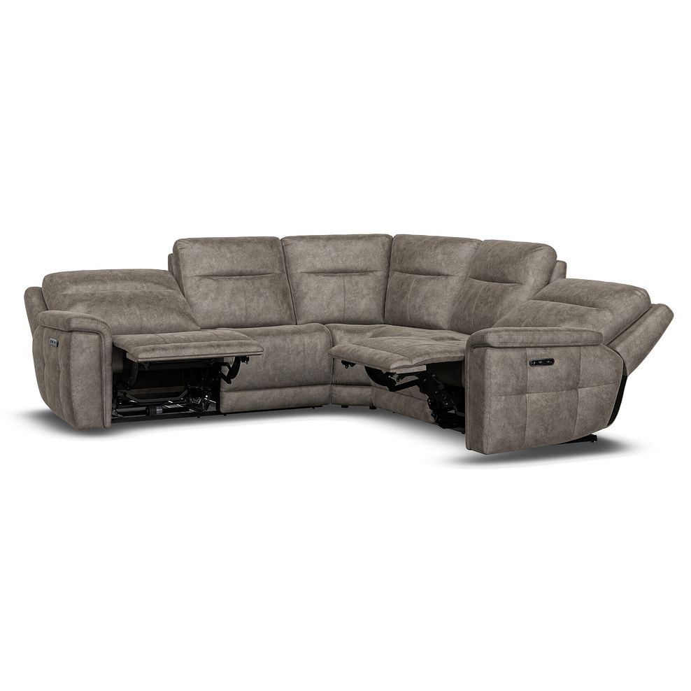 Dalton Large Corner Electric Recliner Sofa with Power Headrests in Marble Mink Fabric 7