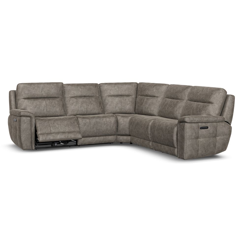 Dalton Large Corner Electric Recliner Sofa with Power Headrests in Marble Mink Fabric 4