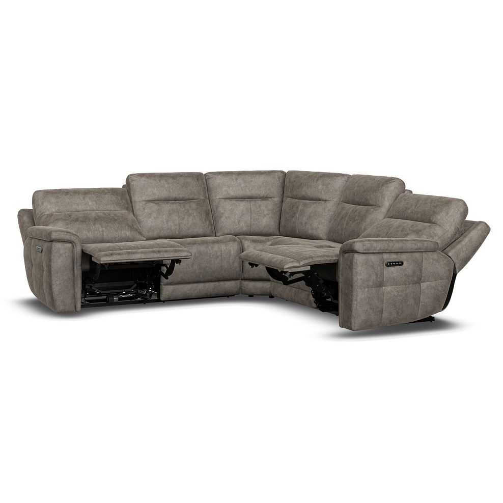 Dalton Large Corner Electric Recliner Sofa with Power Headrests in Marble Mink Fabric 8