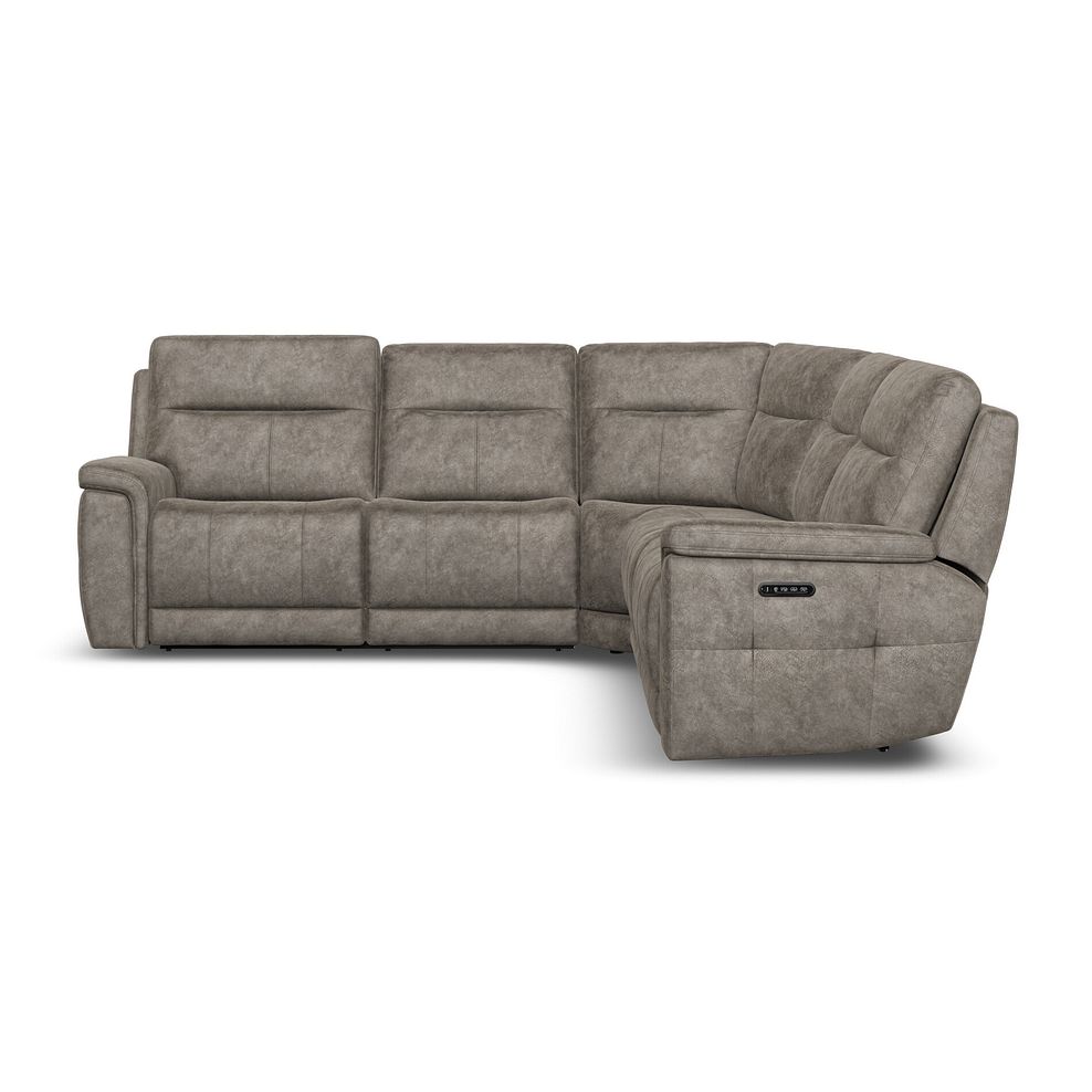 Dalton Large Corner Electric Recliner Sofa with Power Headrests in Marble Mink Fabric 10