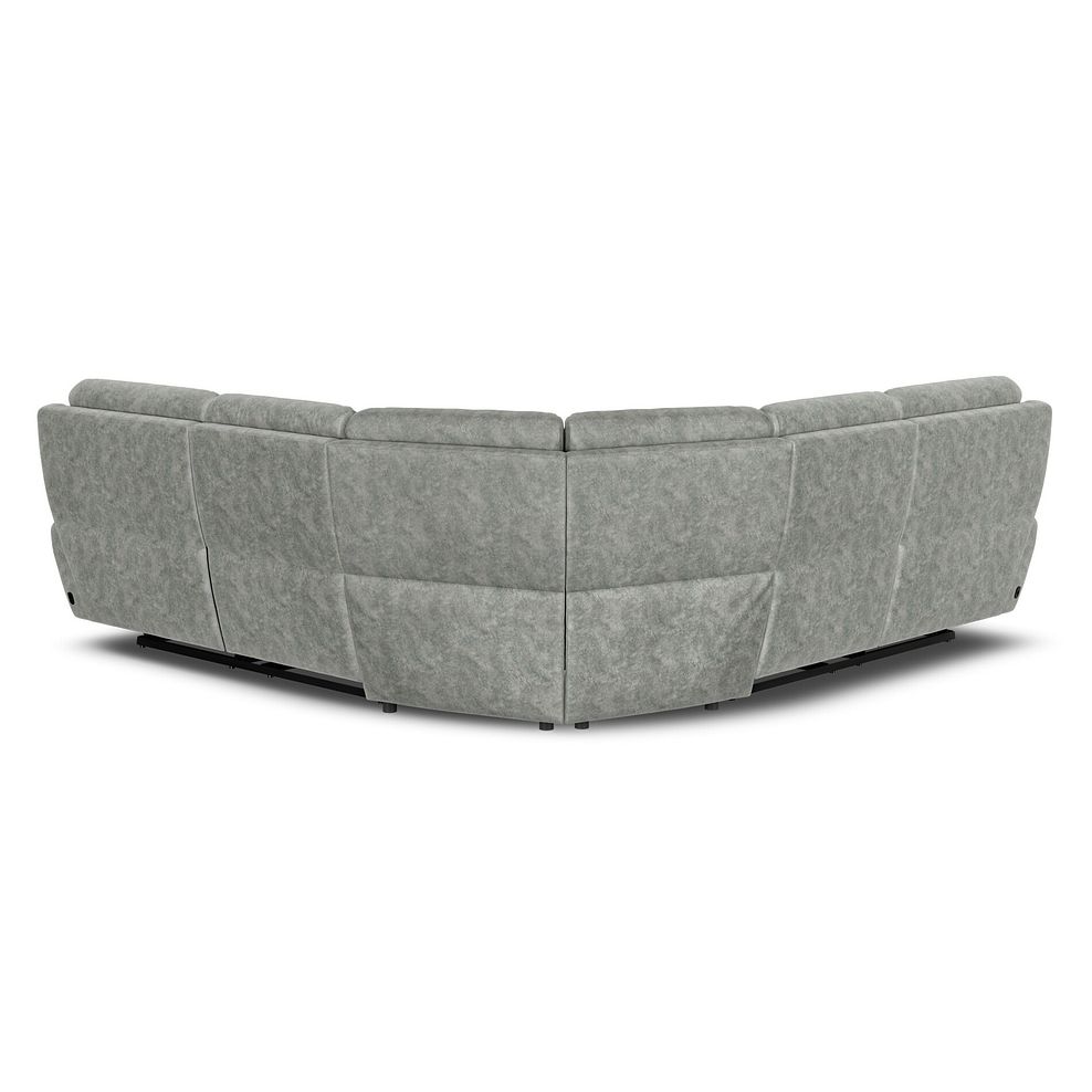Dalton Large Corner Electric Recliner Sofa with Power Headrests in Marble Silver Fabric 10