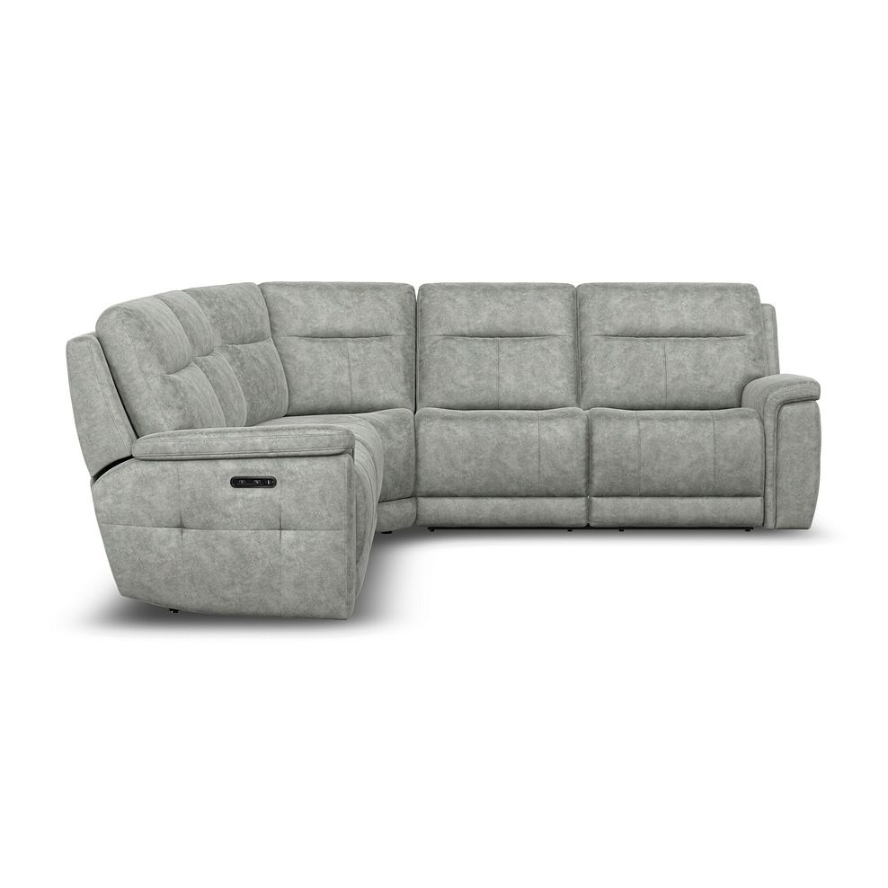 Dalton Large Corner Electric Recliner Sofa with Power Headrests in Marble Silver Fabric 11