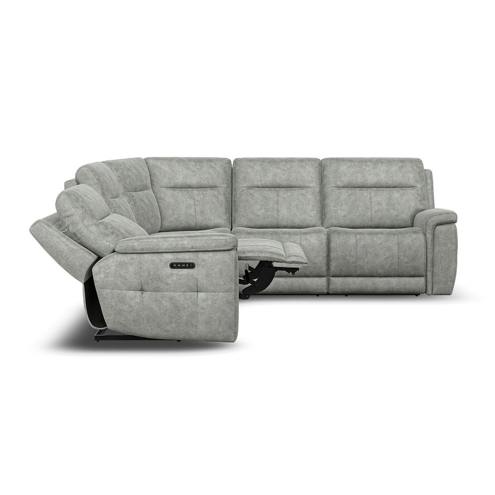 Dalton Large Corner Electric Recliner Sofa with Power Headrests in Marble Silver Fabric 14