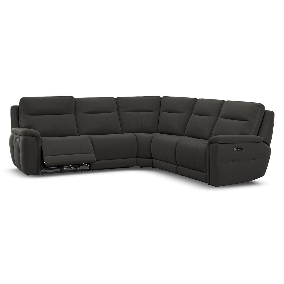 Dalton Large Corner Electric Recliner Sofa with Power Headrests in Storm Leather 4