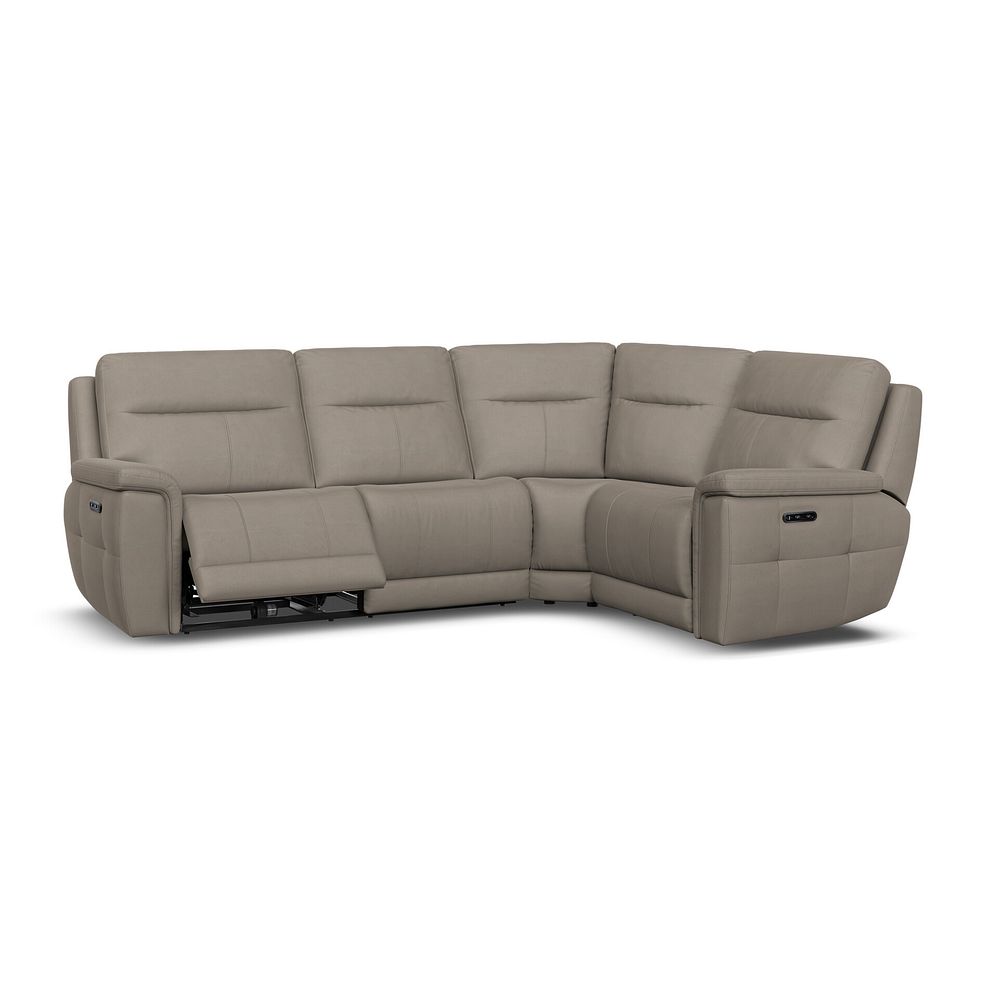 Dalton Left Hand Corner Electric Recliner Sofa in Bella Latte Fabric 5