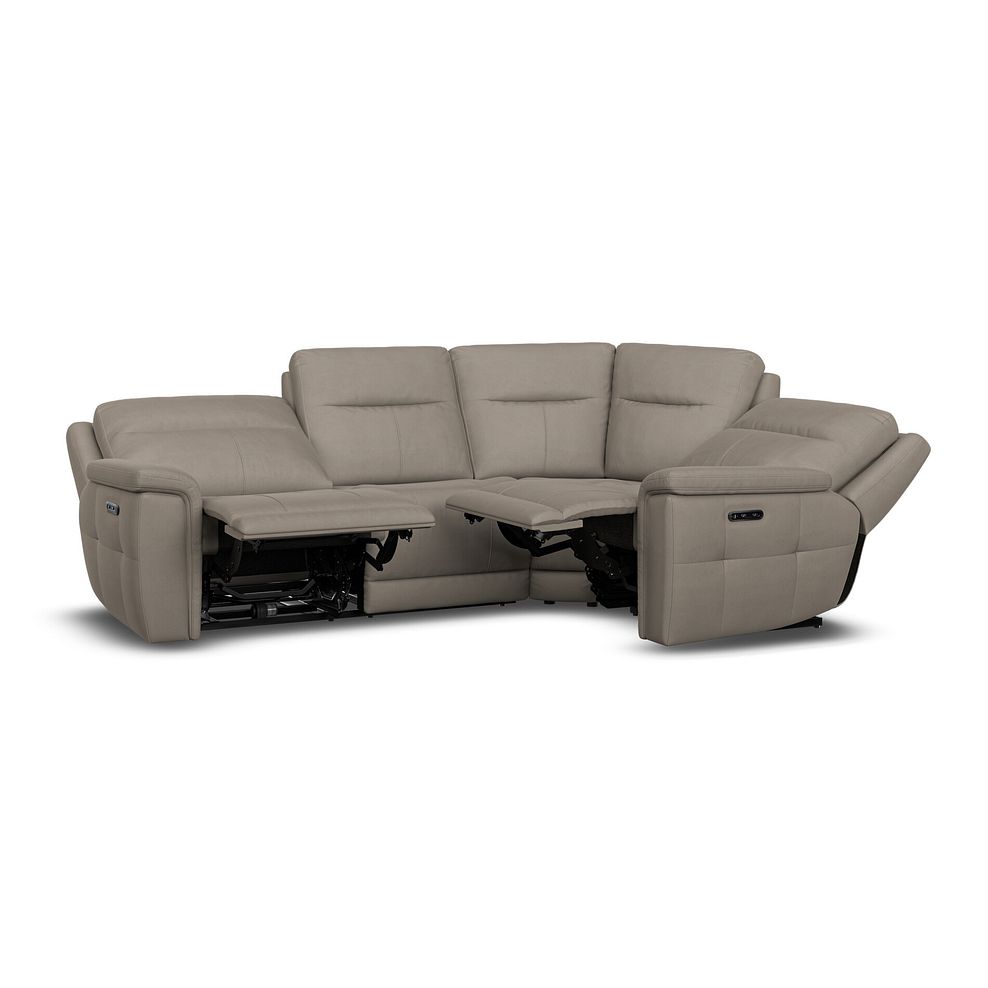 Dalton Left Hand Corner Electric Recliner Sofa in Bella Latte Fabric 7