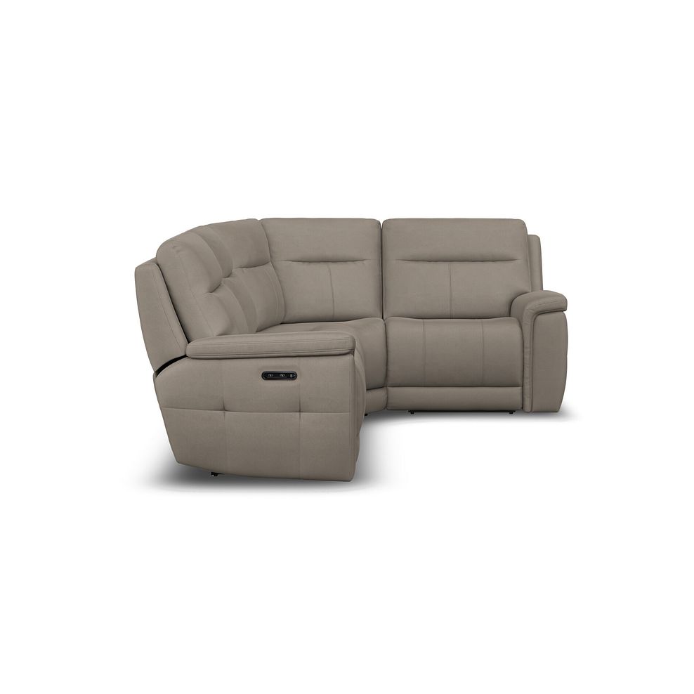 Dalton Left Hand Corner Electric Recliner Sofa in Bella Latte Fabric 10