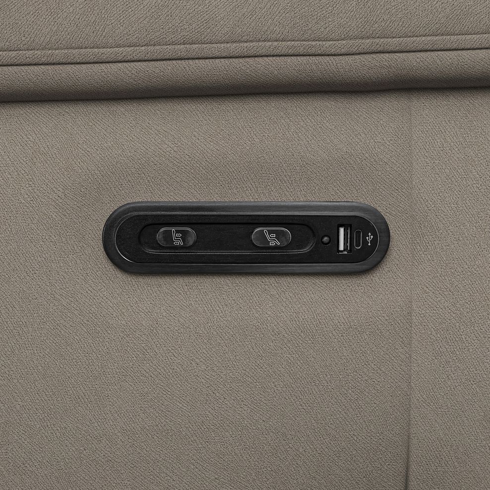 Dalton Left Hand Corner Electric Recliner Sofa in Bella Latte Fabric 17