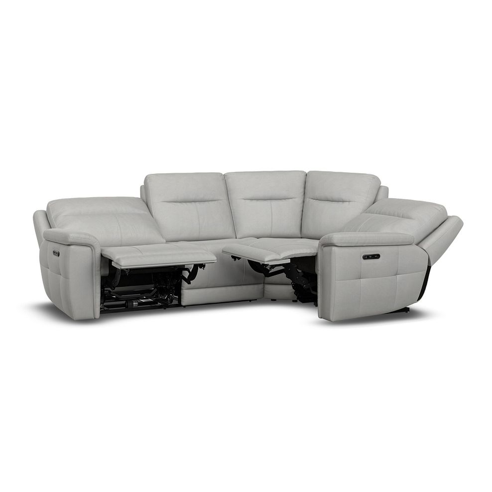 Dalton Left Hand Corner Electric Recliner Sofa in Bella Lead Grey Fabric 4