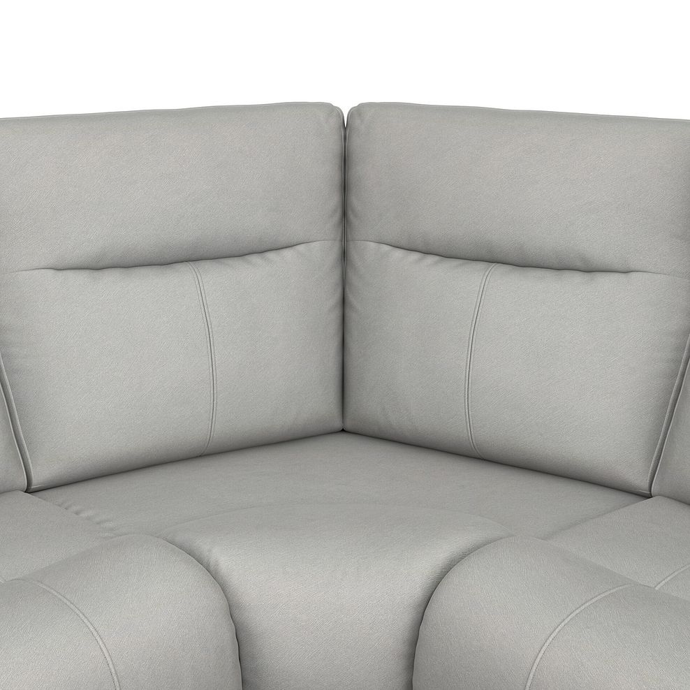 Dalton Left Hand Corner Electric Recliner Sofa in Bella Lead Grey Fabric 10