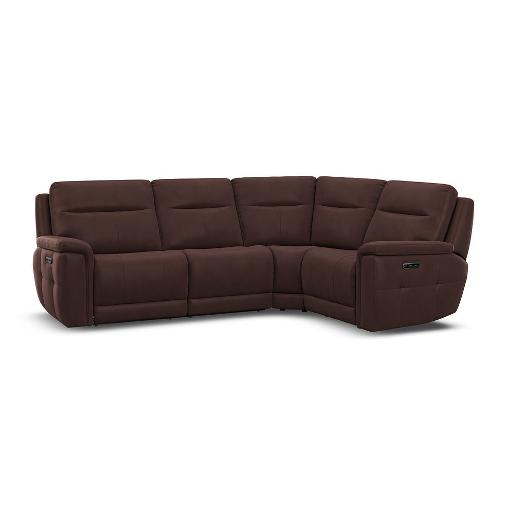 Dalton Left Hand Corner Electric Recliner Sofa in Chestnut Leather 1