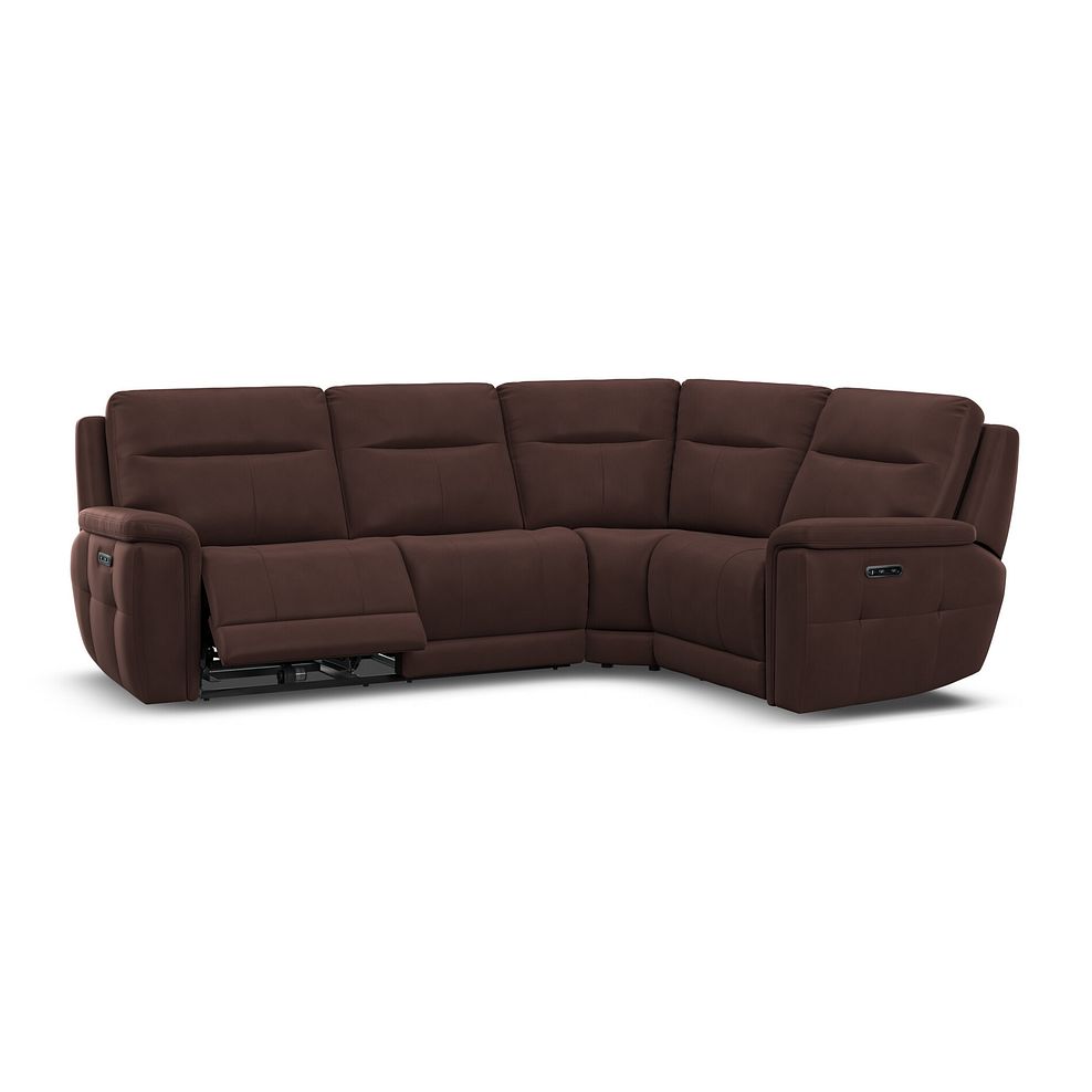 Dalton Left Hand Corner Electric Recliner Sofa in Chestnut Leather 2