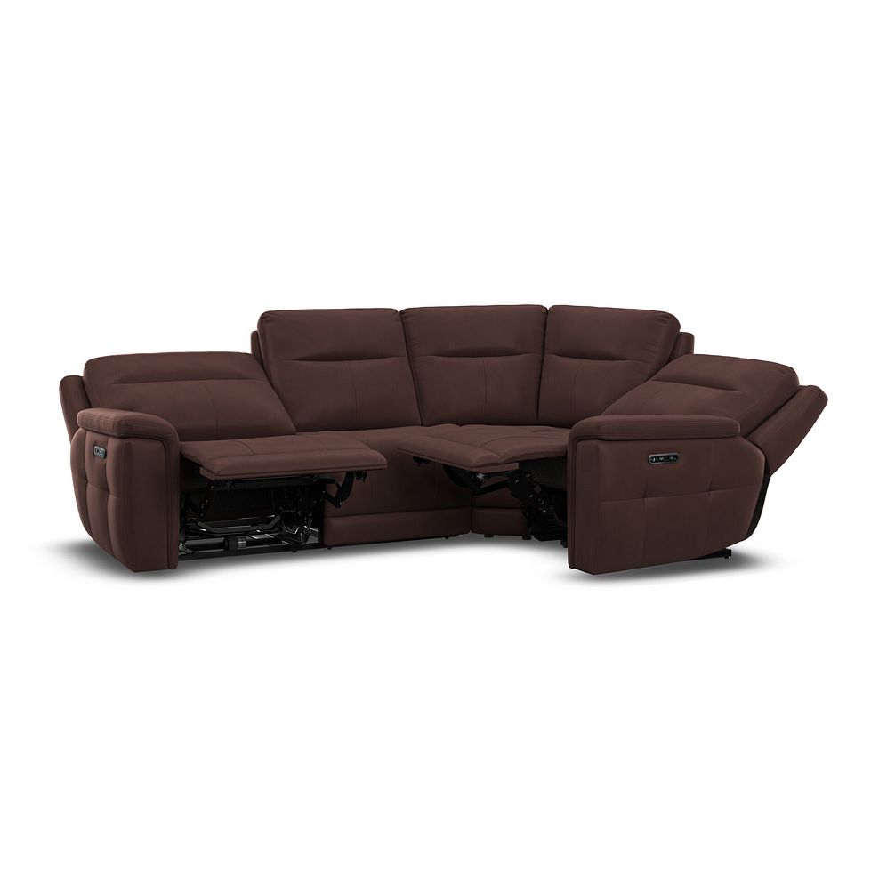 Dalton Left Hand Corner Electric Recliner Sofa in Chestnut Leather 4