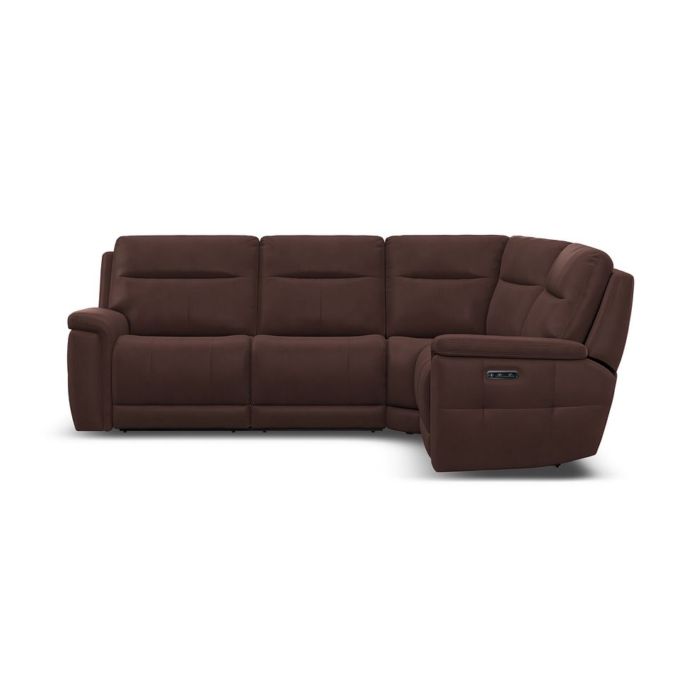 Dalton Left Hand Corner Electric Recliner Sofa in Chestnut Leather 5