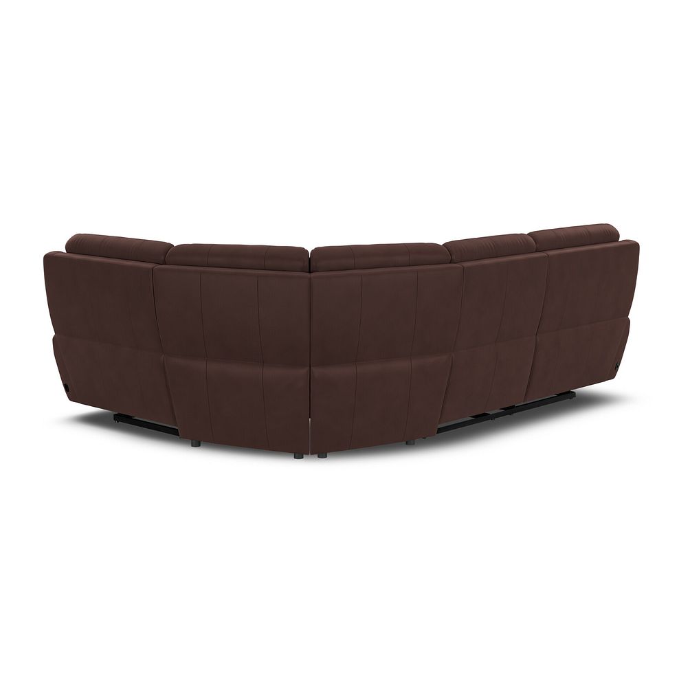Dalton Left Hand Corner Electric Recliner Sofa in Chestnut Leather 6