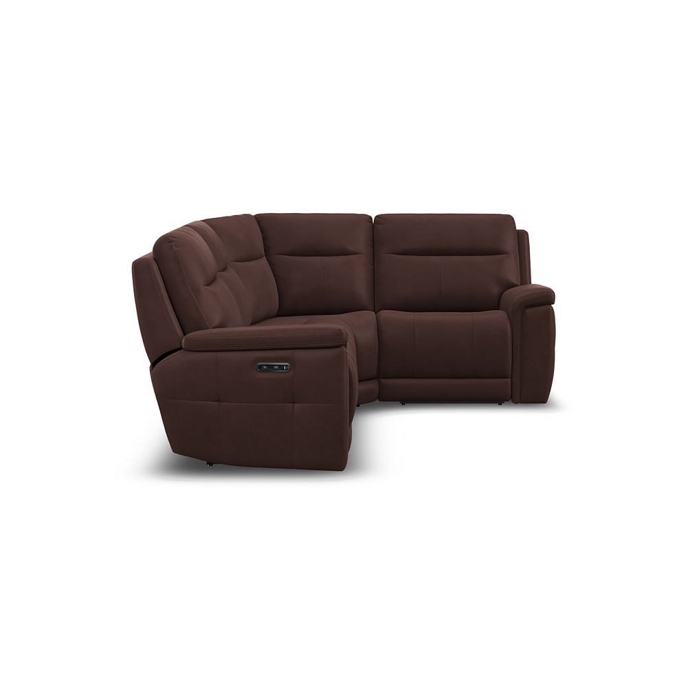 Dalton Left Hand Corner Electric Recliner Sofa in Chestnut Leather 7