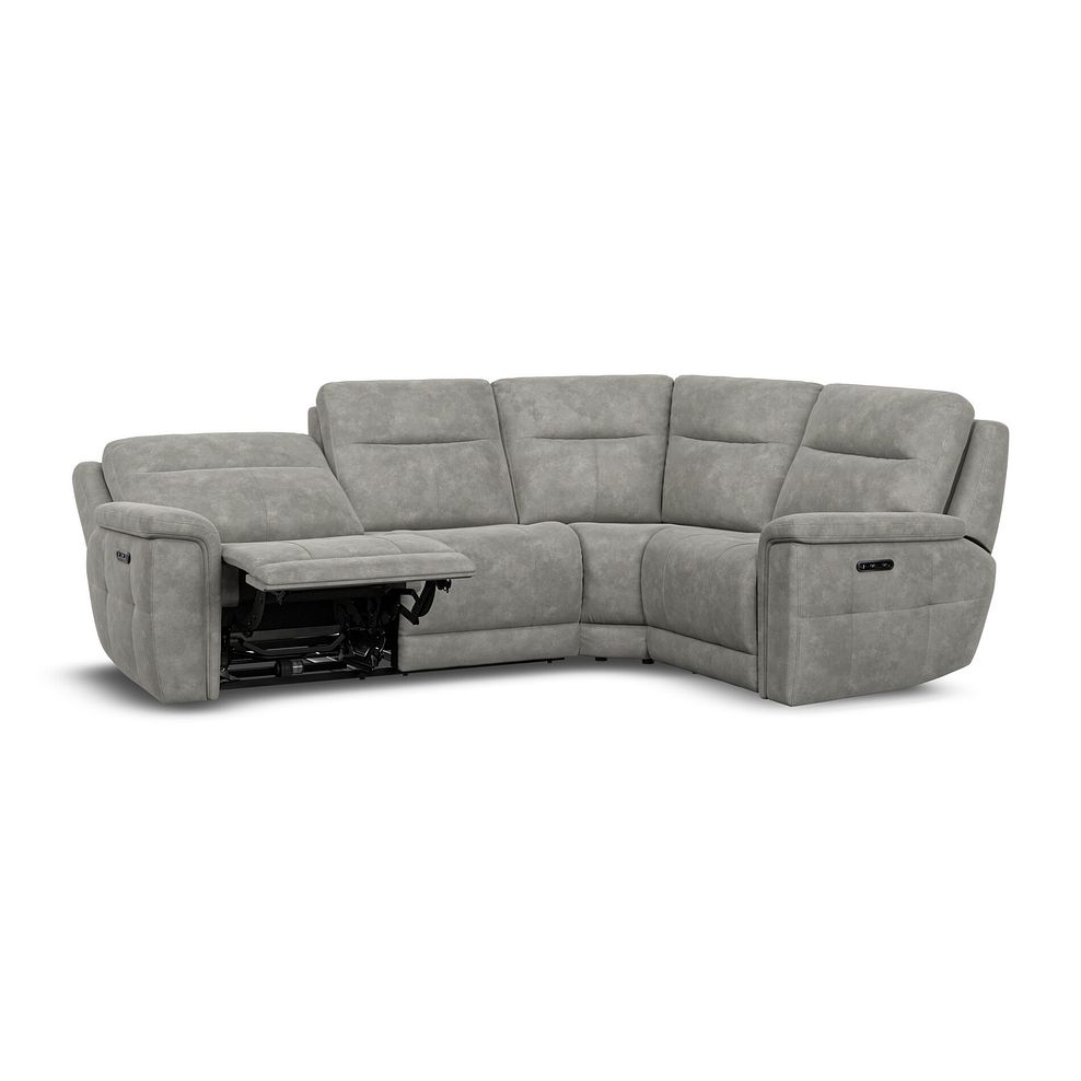 Dalton Left Hand Corner Electric Recliner Sofa in Dexter Stone Fabric 3