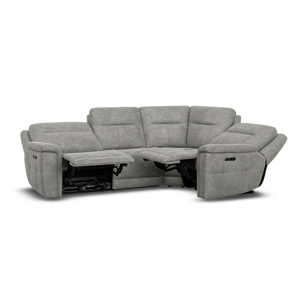 Dalton Left Hand Corner Electric Recliner Sofa in Dexter Stone Fabric 4