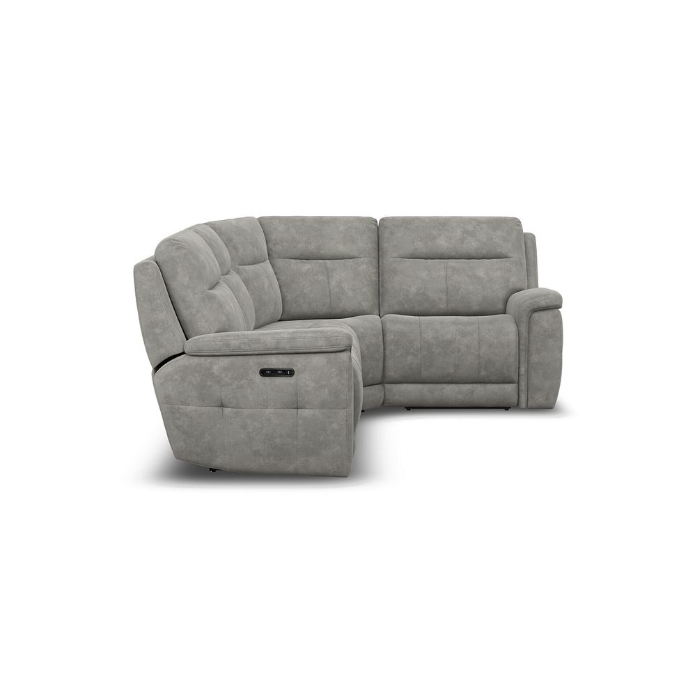 Dalton Left Hand Corner Electric Recliner Sofa in Dexter Stone Fabric 7
