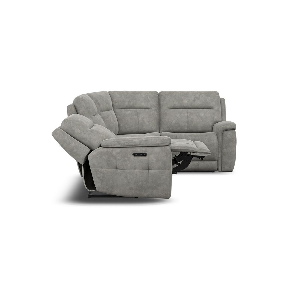 Dalton Left Hand Corner Electric Recliner Sofa in Dexter Stone Fabric 8