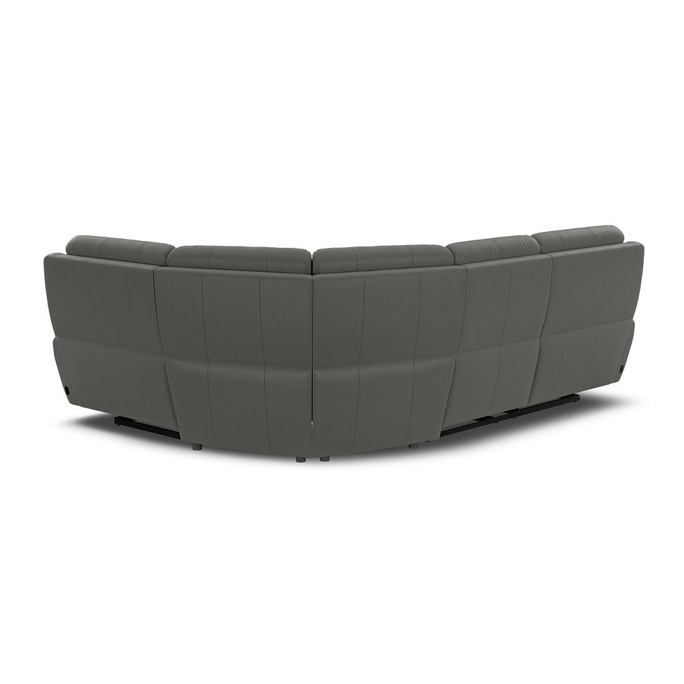 Dalton Left Hand Corner Electric Recliner Sofa in Elephant Grey Leather 6