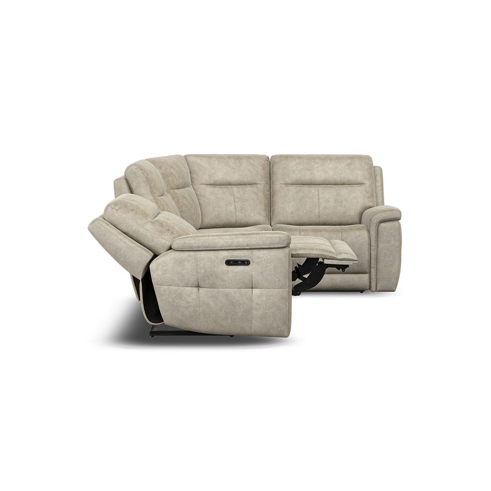Dalton Left Hand Corner Electric Recliner Sofa in Marble Cream Fabric 8