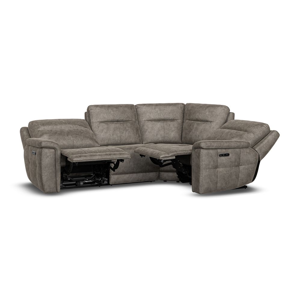 Dalton Left Hand Corner Electric Recliner Sofa in Marble Mink Fabric 4