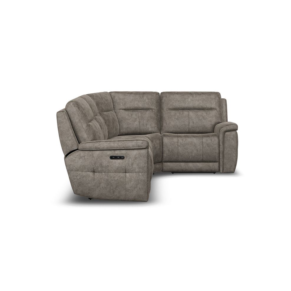 Dalton Left Hand Corner Electric Recliner Sofa in Marble Mink Fabric 7