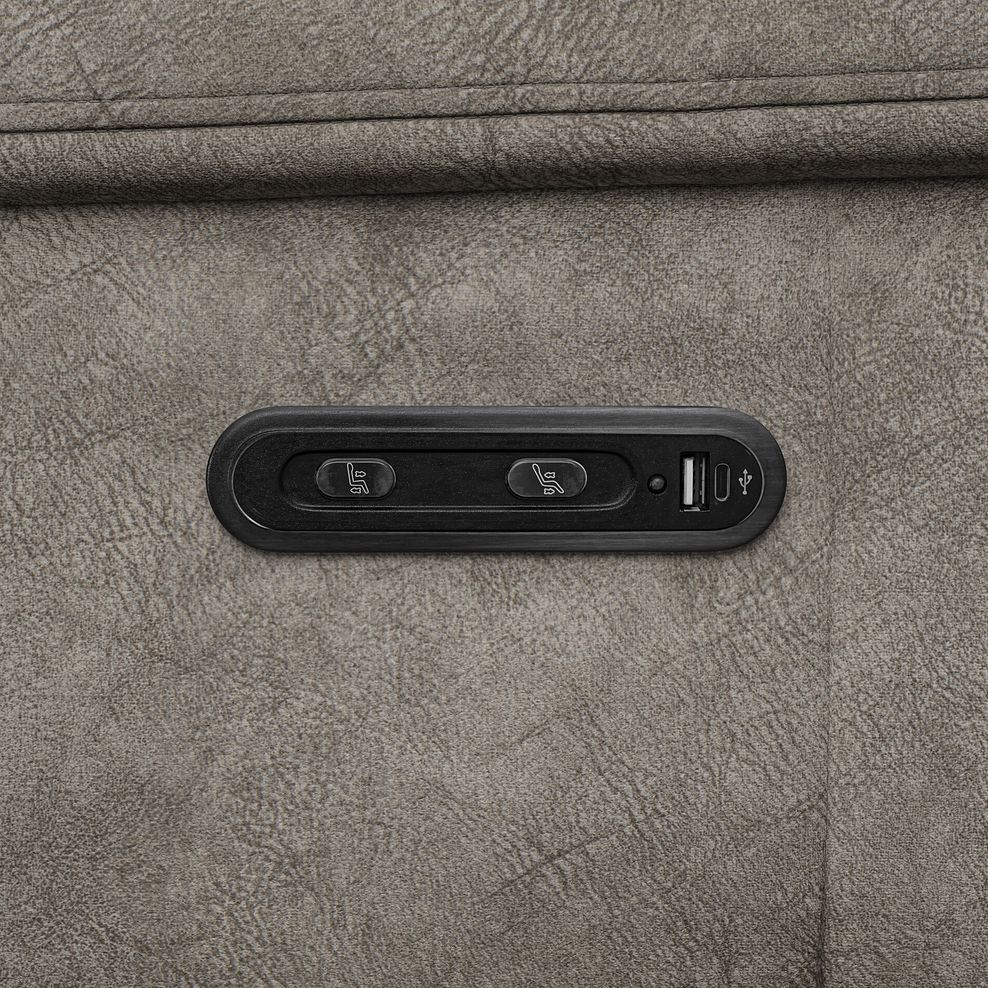 Dalton Left Hand Corner Electric Recliner Sofa in Marble Mink Fabric 11