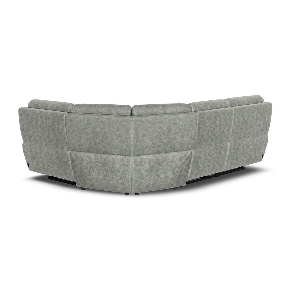 Dalton Left Hand Corner Electric Recliner Sofa in Marble Silver Fabric 6