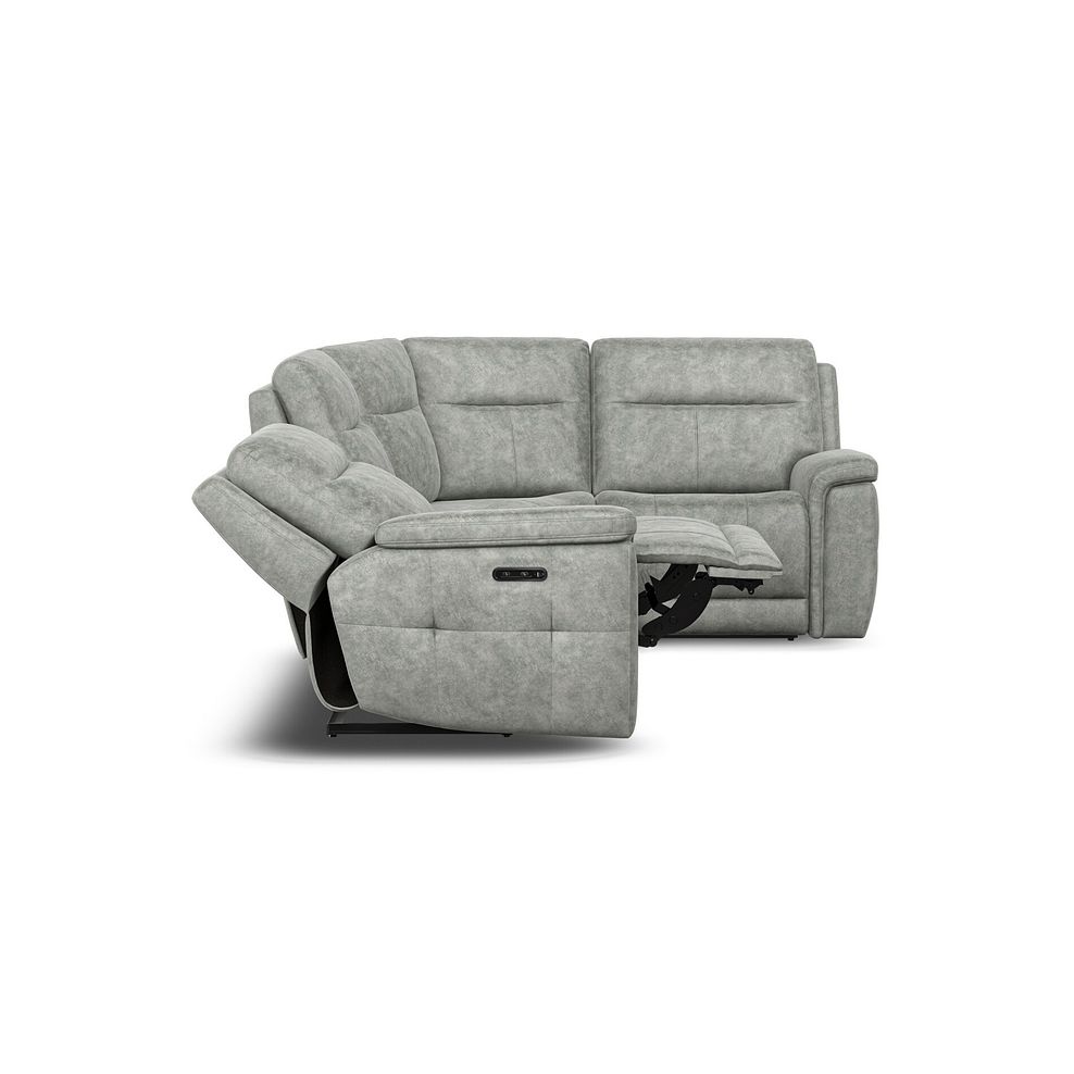 Dalton Left Hand Corner Electric Recliner Sofa in Marble Silver Fabric 8