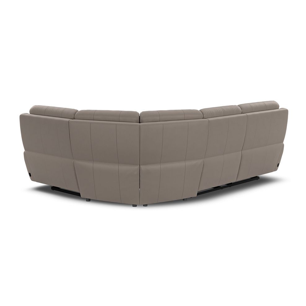 Dalton Left Hand Corner Electric Recliner Sofa in Oyster Leather 6