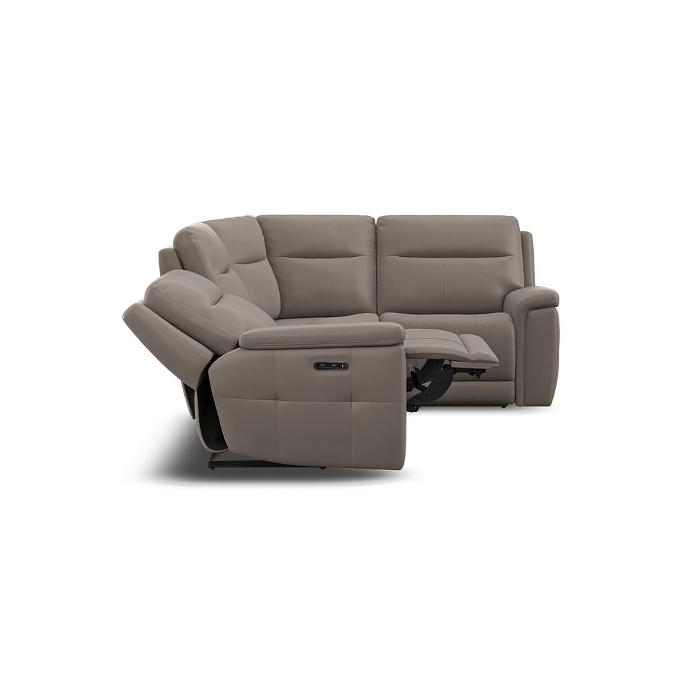Dalton Left Hand Corner Electric Recliner Sofa in Oyster Leather 8