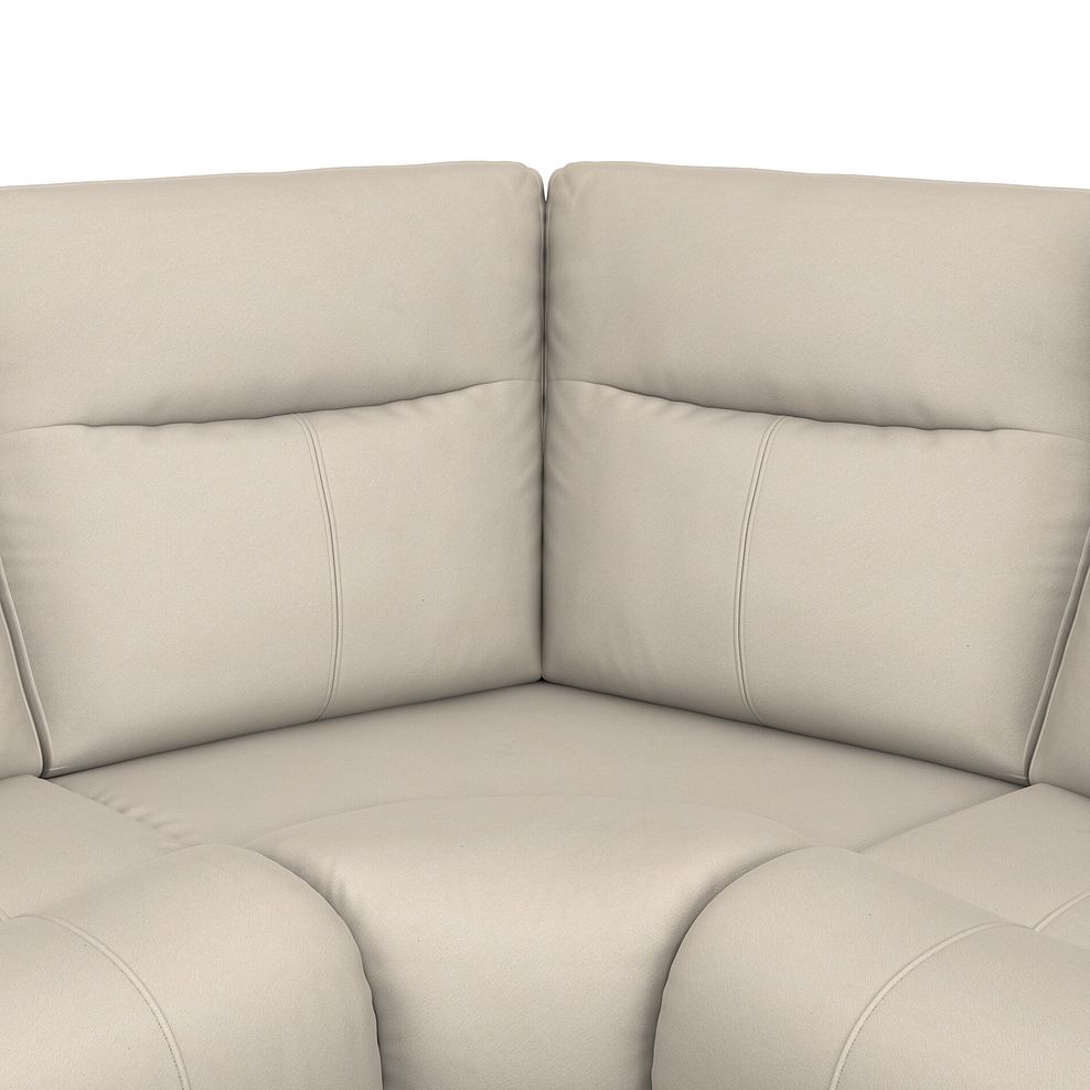 Dalton Left Hand Corner Electric Recliner Sofa with Power Headrests in Bella Barley White Fabric 17