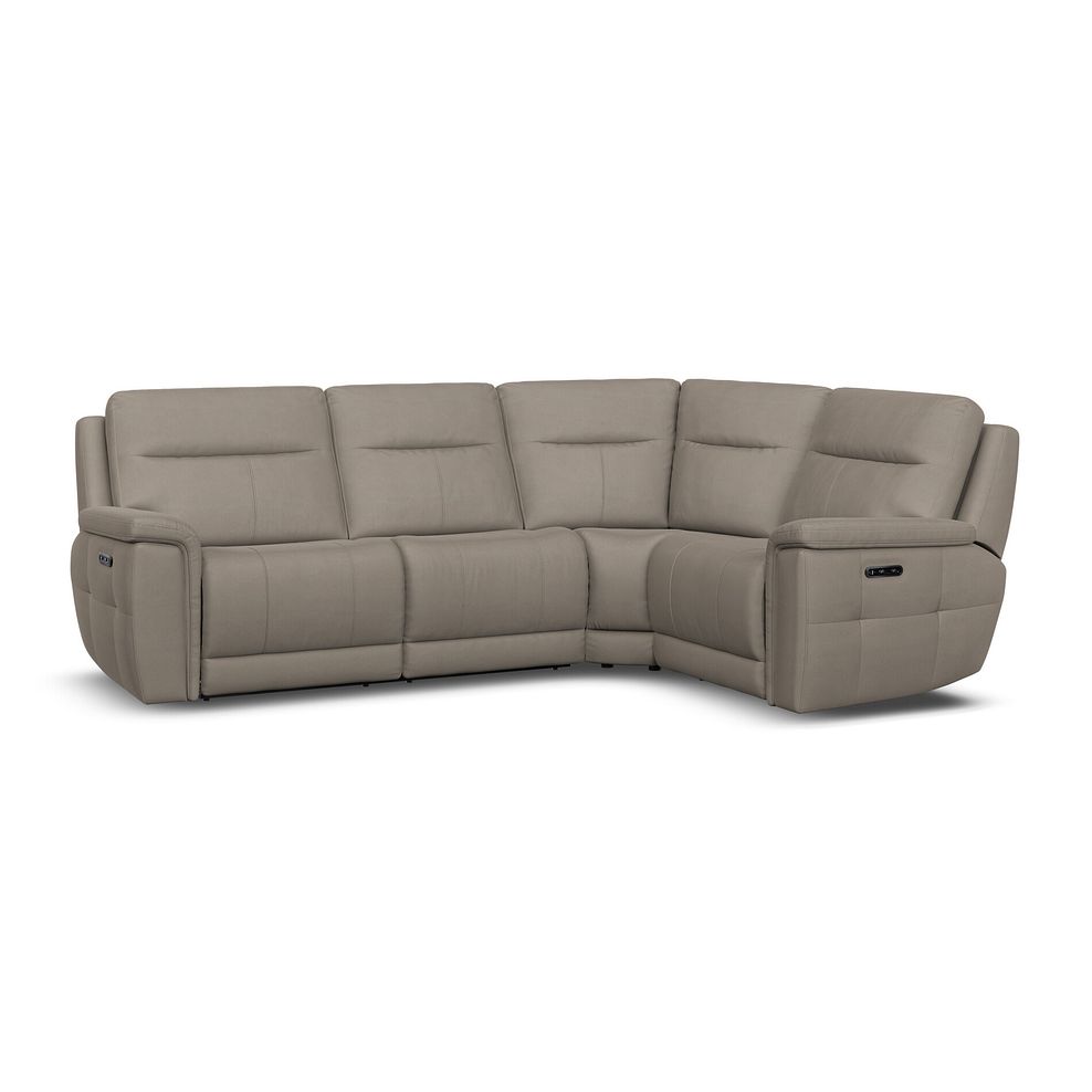 Dalton Left Hand Corner Electric Recliner Sofa with Power Headrests in Bella Latte Fabric 5