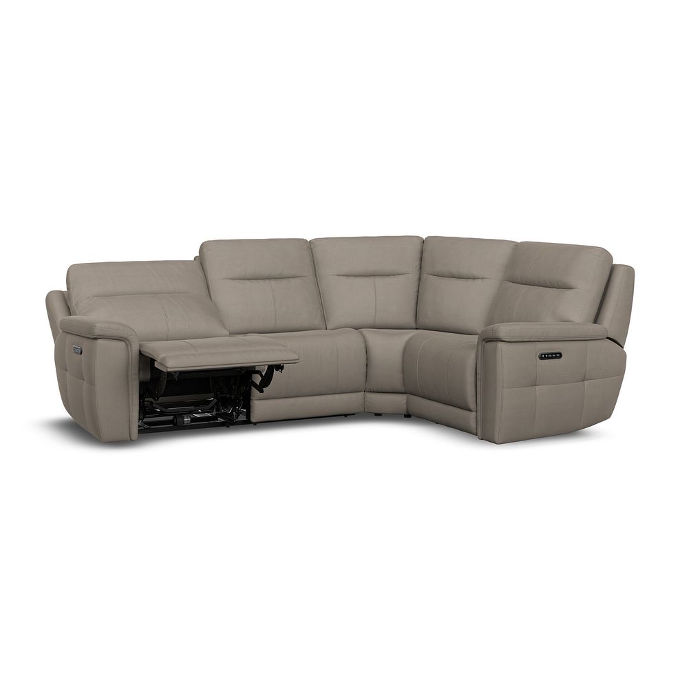 Dalton Left Hand Corner Electric Recliner Sofa with Power Headrests in Bella Latte Fabric 10