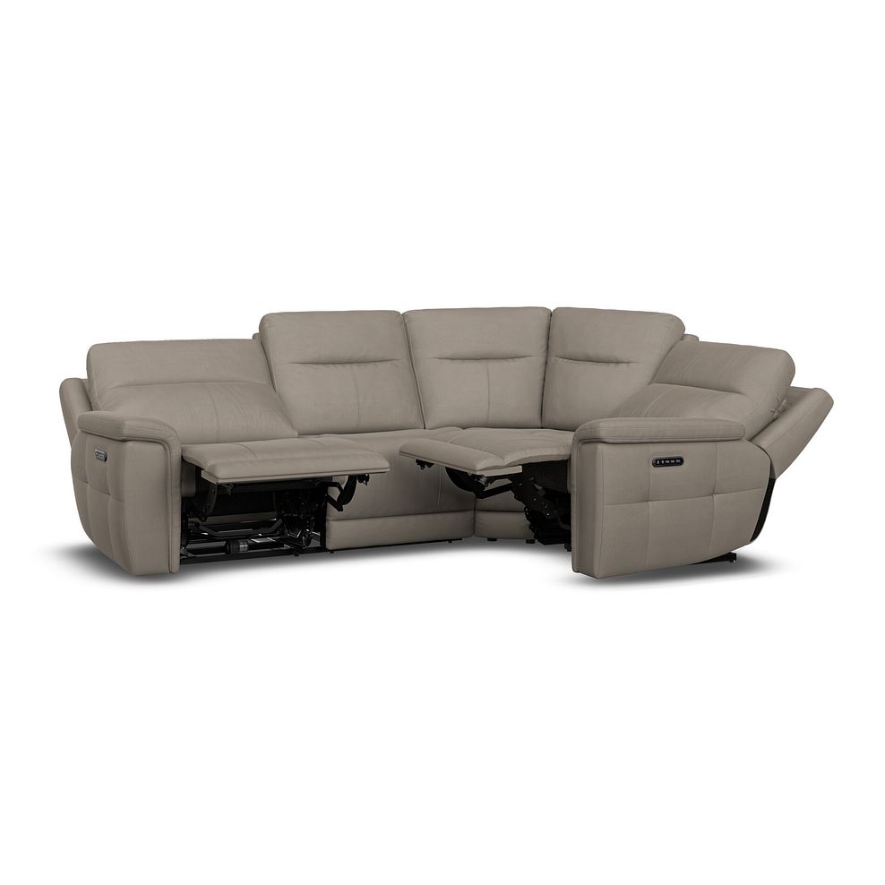 Dalton Left Hand Corner Electric Recliner Sofa with Power Headrests in Bella Latte Fabric 12