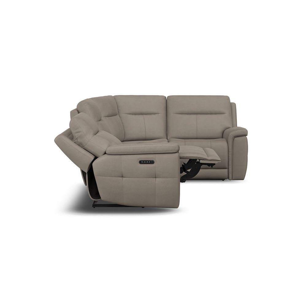 Dalton Left Hand Corner Electric Recliner Sofa with Power Headrests in Bella Latte Fabric 18