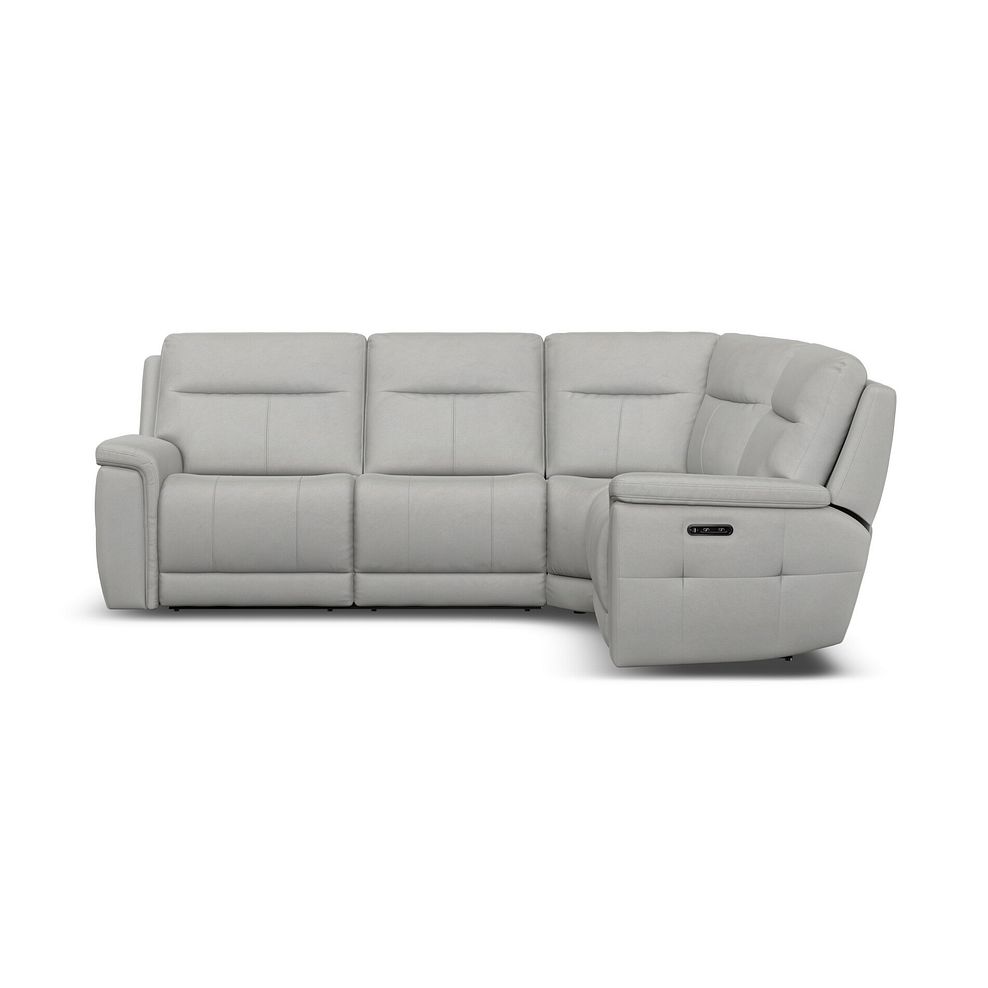 Dalton Left Hand Corner Electric Recliner Sofa with Power Headrests in Bella Lead Grey Fabric 9