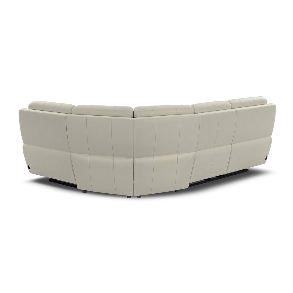 Dalton Left Hand Corner Electric Recliner Sofa with Power Headrests in Bone China Leather 11