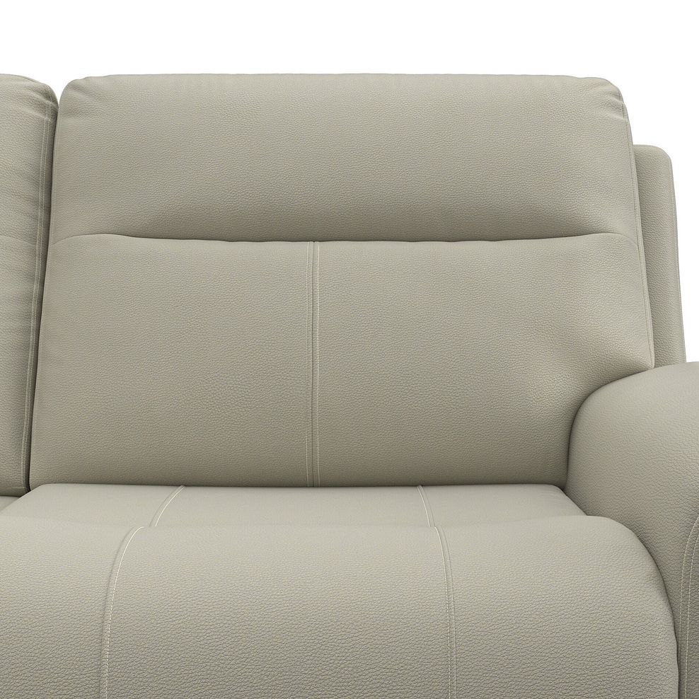 Dalton Left Hand Corner Electric Recliner Sofa with Power Headrests in Bone China Leather 17