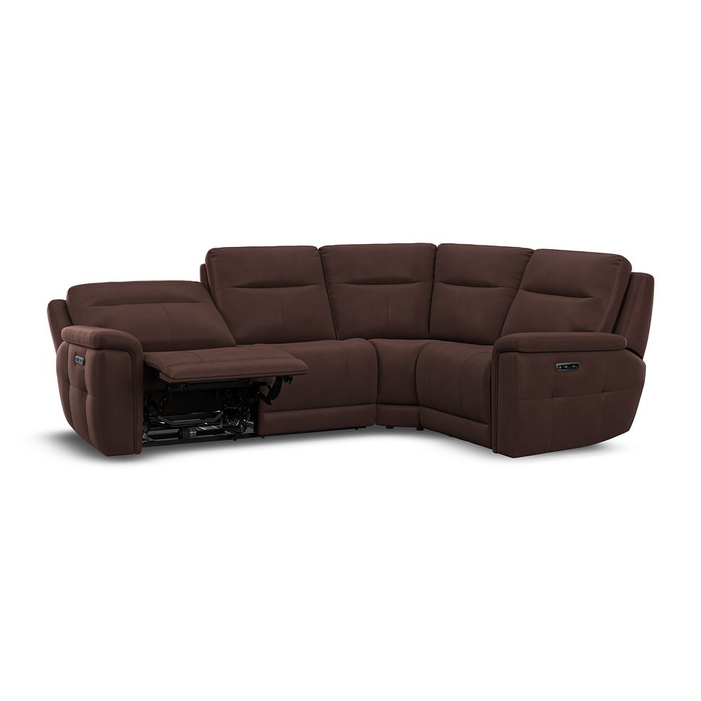 Dalton Left Hand Corner Electric Recliner Sofa with Power Headrests in Chestnut Leather 5