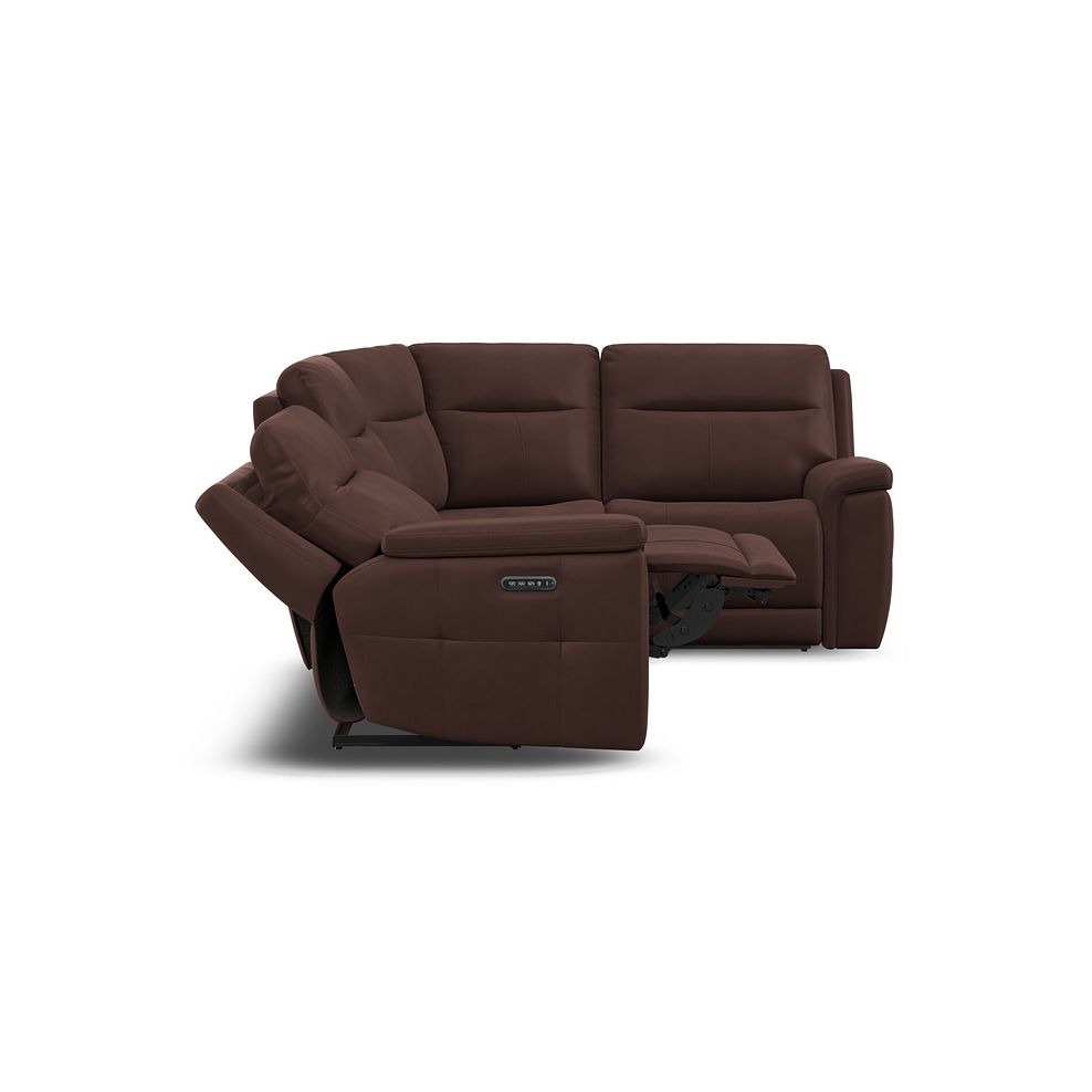 Dalton Left Hand Corner Electric Recliner Sofa with Power Headrests in Chestnut Leather 14