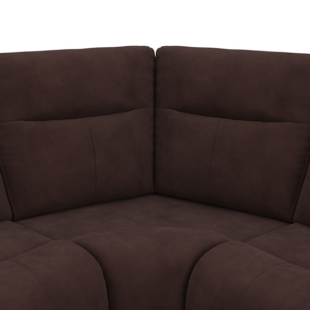 Dalton Left Hand Corner Electric Recliner Sofa with Power Headrests in Chestnut Leather 19