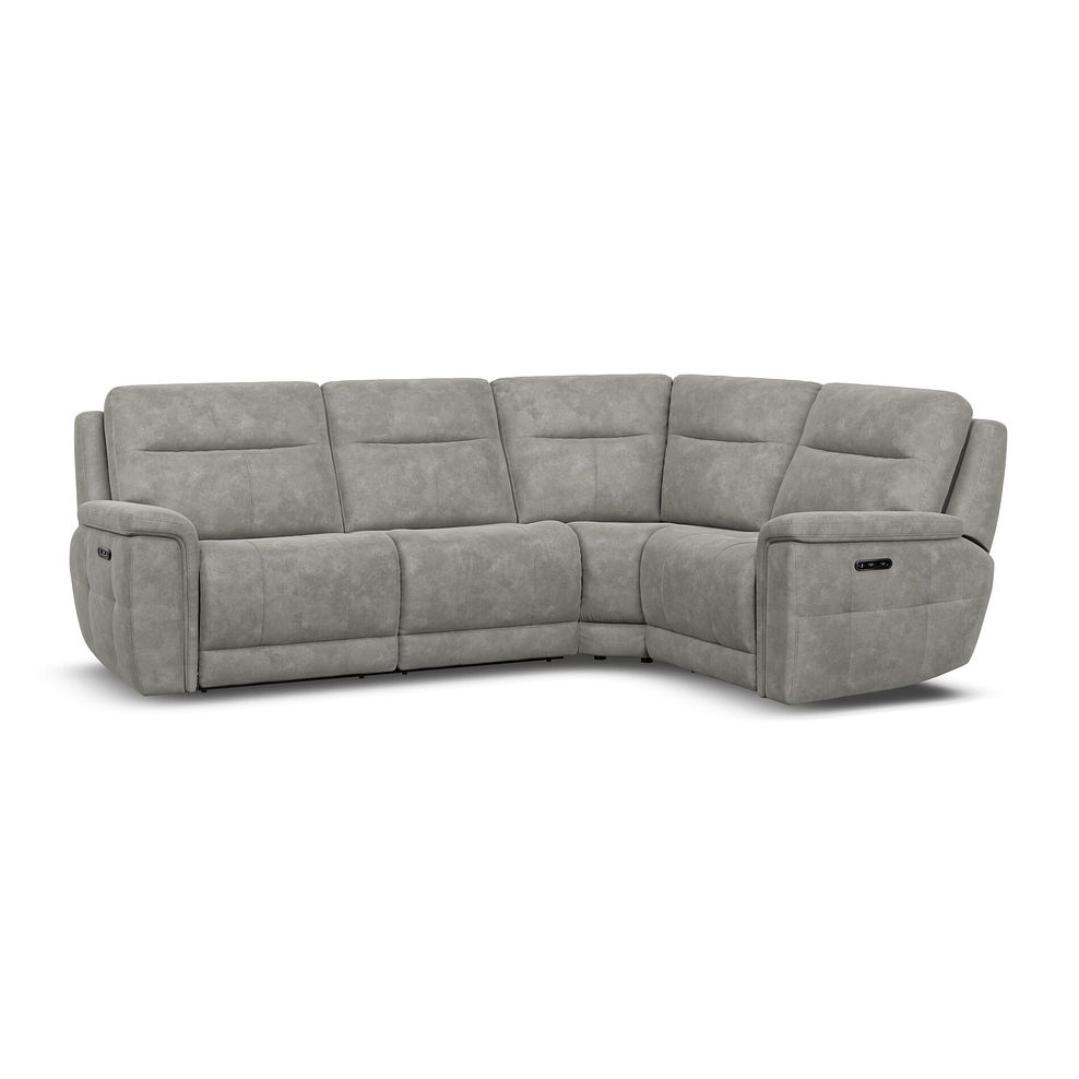 Dalton Left Hand Corner Electric Recliner Sofa with Power Headrests in Dexter Stone Fabric 1