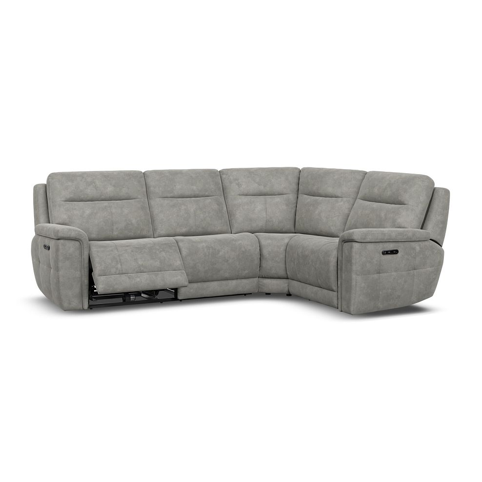 Dalton Left Hand Corner Electric Recliner Sofa with Power Headrests in Dexter Stone Fabric 3