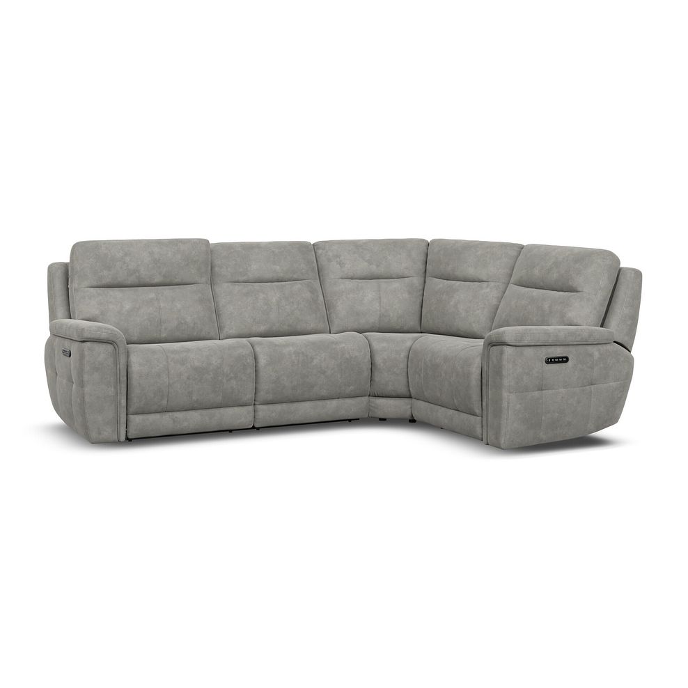 Dalton Left Hand Corner Electric Recliner Sofa with Power Headrests in Dexter Stone Fabric 2